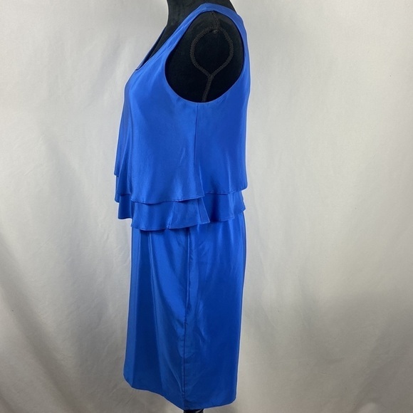 Amanda Uprichard Blue Silk Sleeveless Dress - Picture 3 of 6